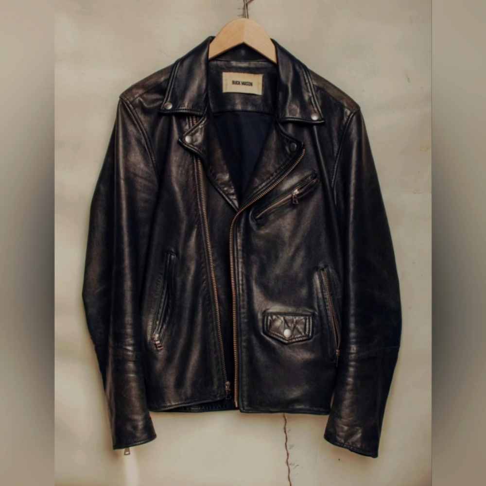 Buck Mason Bruiser Leather Moto Jacket